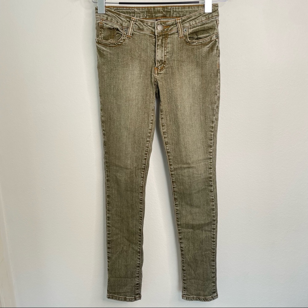M2F Made to Fade Skinny Jeans Womens Size 27 Green Made To Fade